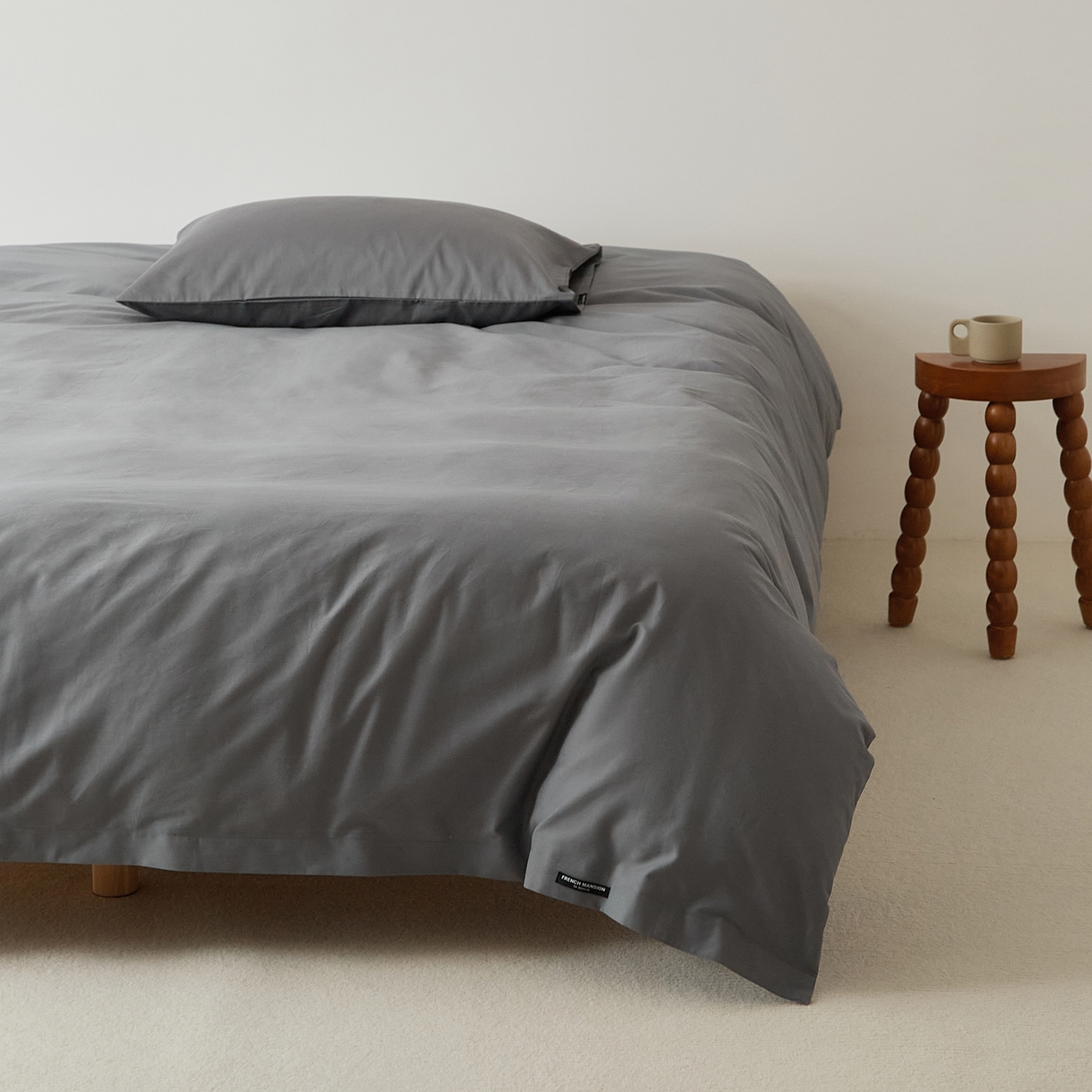 EH家居 2025新款全棉磨毛纯色单被套-云栖系列 云栖-银河灰