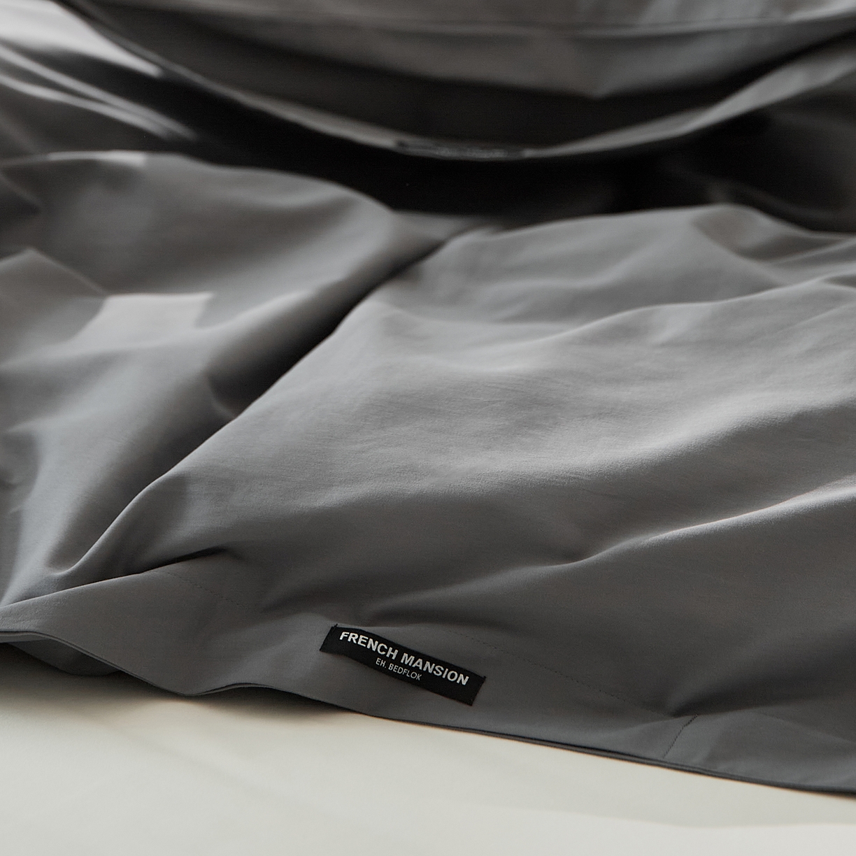 91家纺网 家纺一手货源 找家纺 EH家居 2025新款全棉磨毛纯色单被套-云栖系列 云栖-银河灰