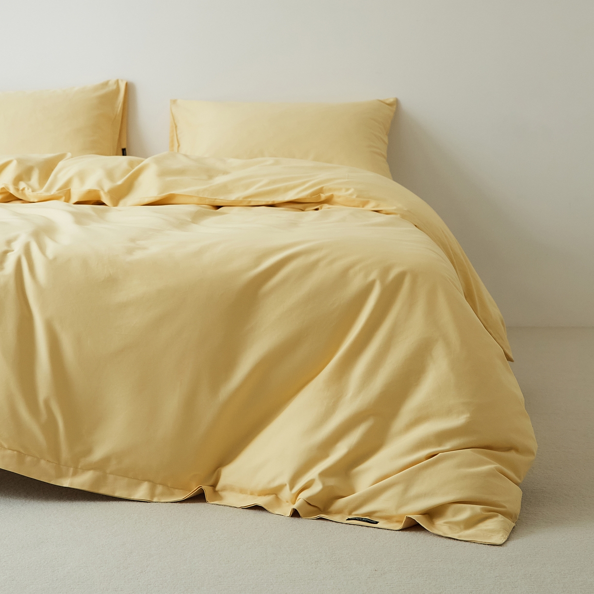 91家纺网 家纺一手货源 找家纺 EH家居 2025新款全棉磨毛纯色单被套-云栖系列 云栖-樱黄