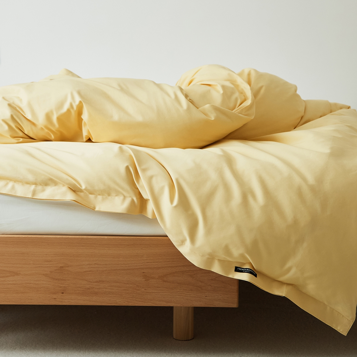 91家纺网 家纺一手货源 找家纺 EH家居 2025新款全棉磨毛纯色单被套-云栖系列 云栖-樱黄