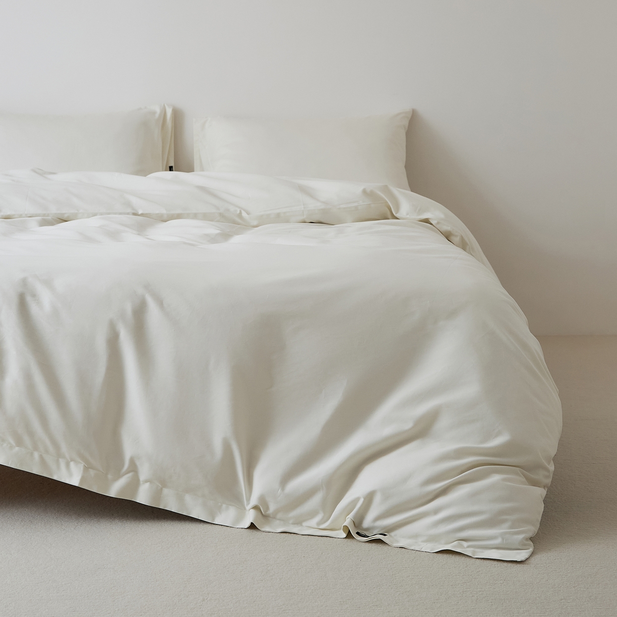 91家纺网 家纺一手货源 找家纺 EH家居 2025新款全棉磨毛纯色单被套-云栖系列 云栖-羽白