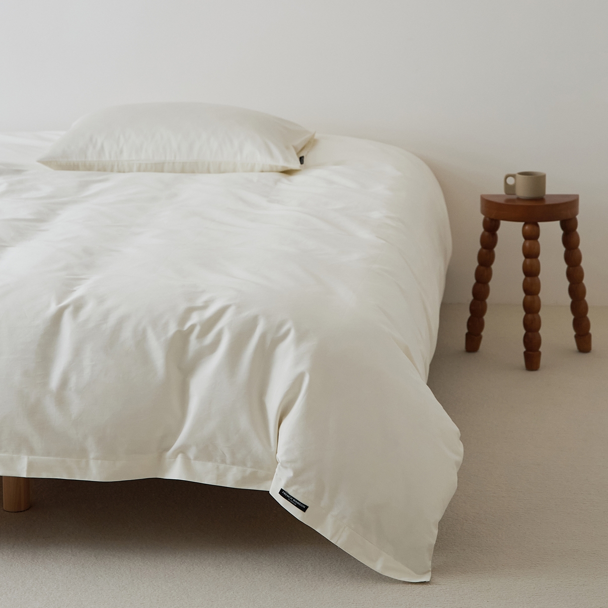 EH家居 2025新款全棉磨毛纯色单被套-云栖系列 云栖-羽白