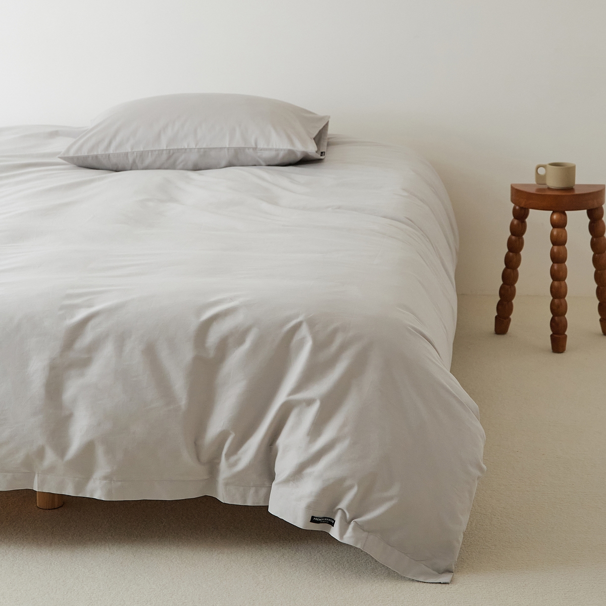 EH家居 2025新款全棉磨毛纯色单被套-云栖系列 云栖-云灰色