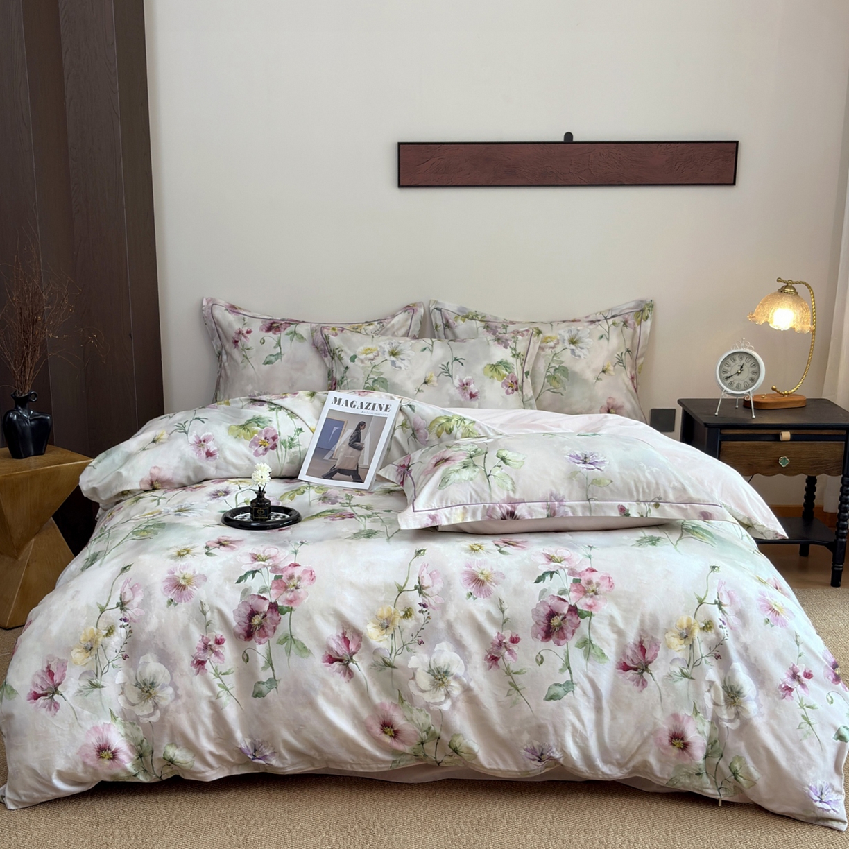 91家纺网 家纺一手货源 找家纺 （总）未来家居 2025新款焕新南疆秋冬全棉加厚磨毛纯色印花四件套