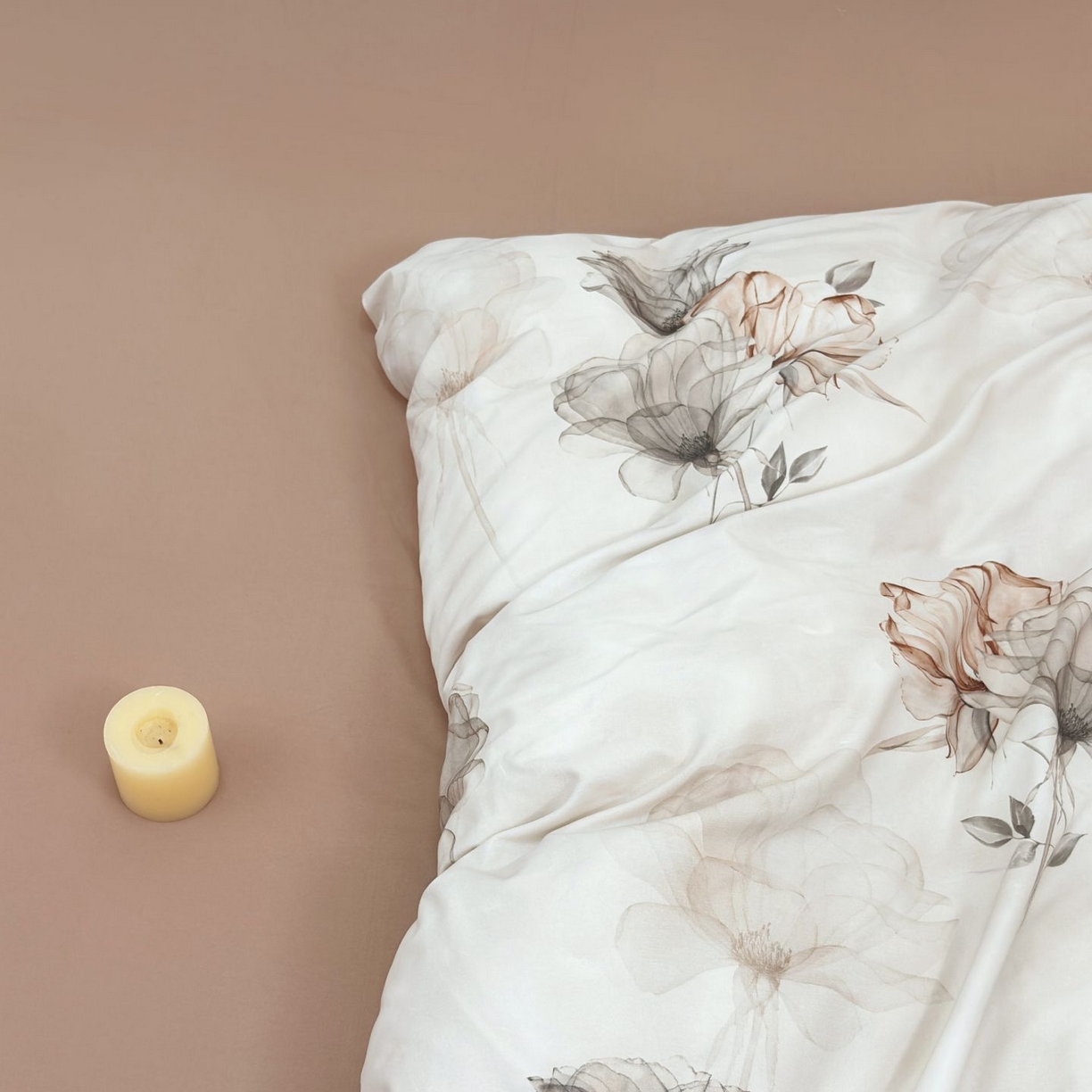 91家纺网 家纺一手货源 找家纺 未来家居 2025新款焕新南疆秋冬全棉加厚磨毛纯色印花四件套 悠然-咖