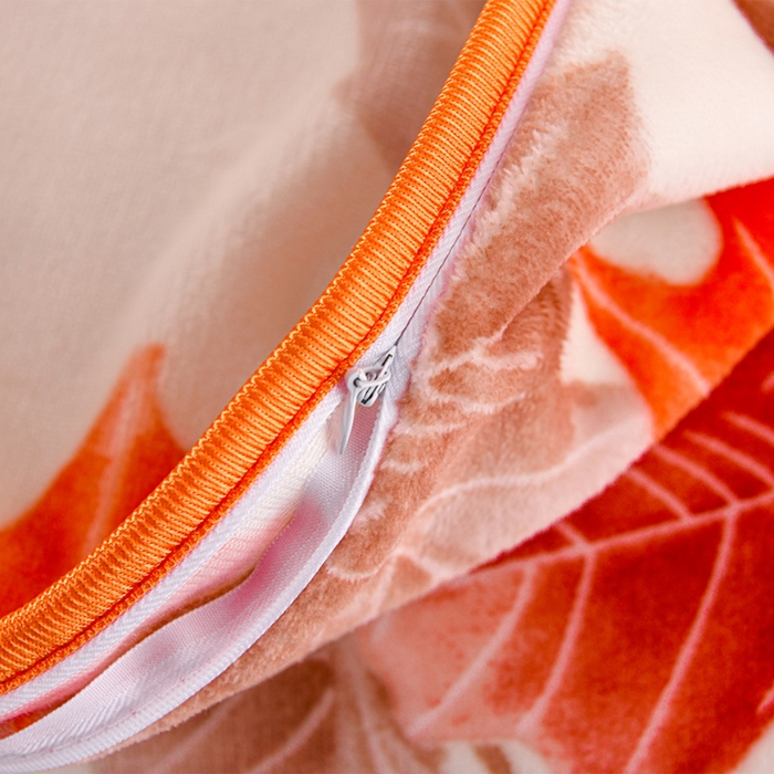 91家纺网 家纺一手货源 找家纺 羽梦2025新款8.5斤牛奶法莱绒金貂法兰绒四件套直播爆款枫叶情