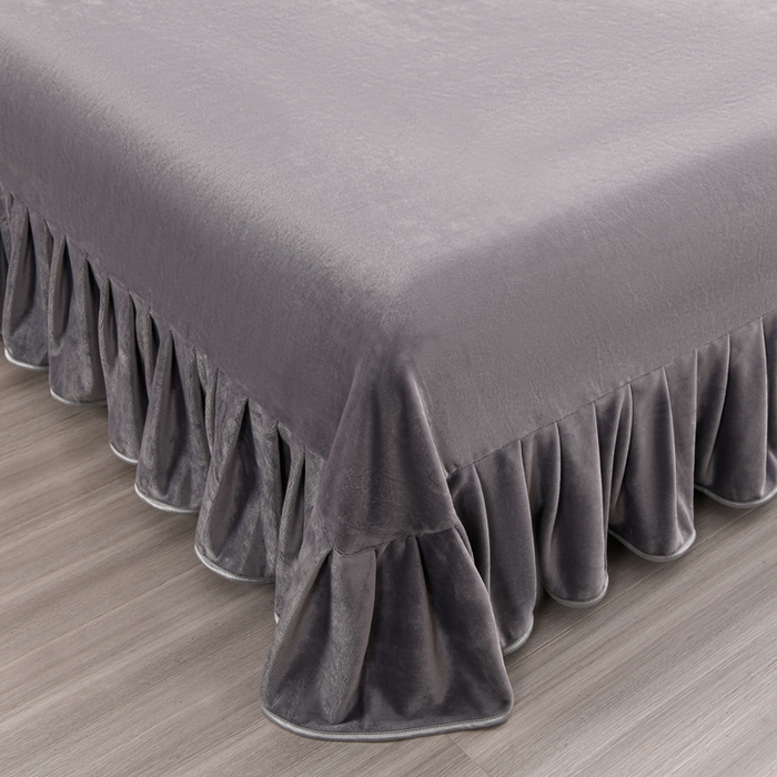 91家纺网 家纺一手货源 找家纺 羽梦2025新款8.5斤牛奶法莱绒金貂法兰绒四件套直播爆款蝴蝶恋-灰