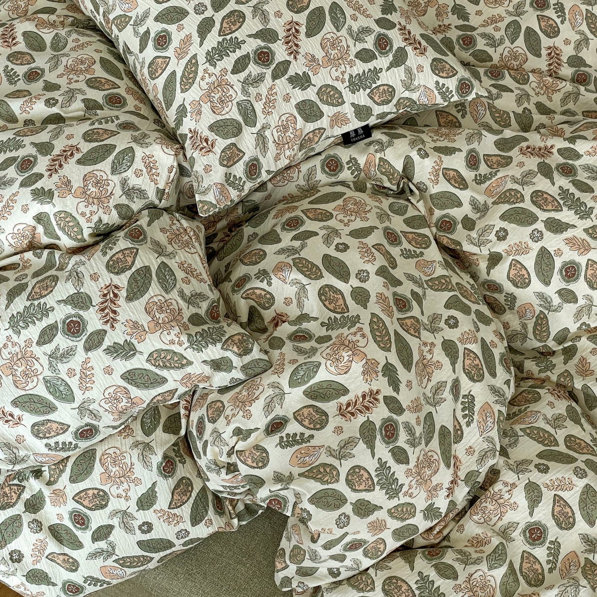 91家纺网 家纺一手货源 找家纺 梦纤绒 2025秋冬新款A类高克重亚麻复古诧季风原麻系列四件套 伊芙琳