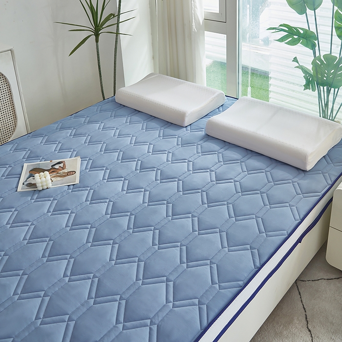 91家纺网 家纺一手货源 找家纺 赢盛家纺 2025新款针织记忆海绵床垫大学生床垫上下铺床垫单人床垫记忆棉床垫高中生床垫子 天空蓝