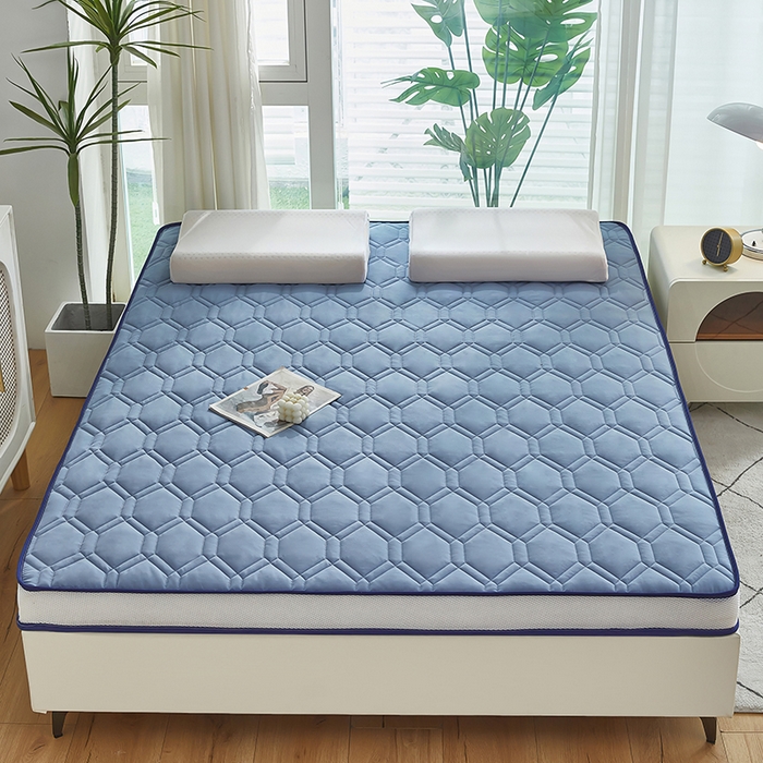 91家纺网 家纺一手货源 找家纺 赢盛家纺 2025新款针织记忆海绵床垫大学生床垫上下铺床垫单人床垫记忆棉床垫高中生床垫子 天空蓝