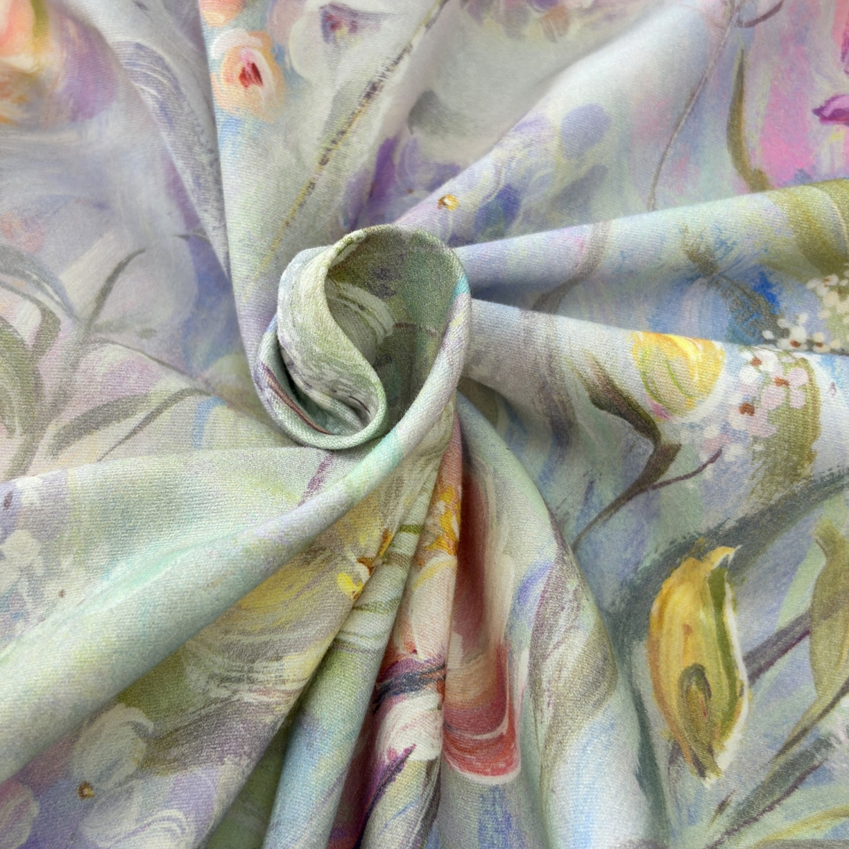 91家纺网 家纺一手货源 找家纺 未来家居 2025新款焕新南疆秋冬全棉加厚磨毛纯色印花四件套 花汀月-紫