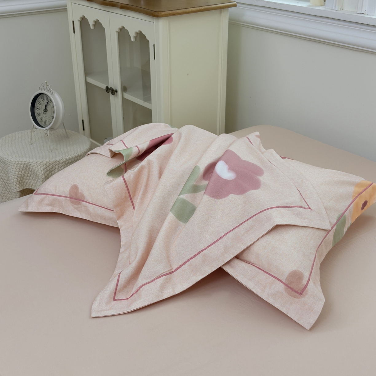 91家纺网 家纺一手货源 找家纺 未来家居 2025新款焕新南疆秋冬全棉加厚磨毛纯色印花四件套 乐滢