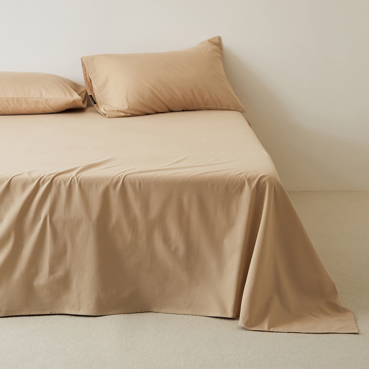 91家纺网 家纺一手货源 找家纺 （总）EH家居 2025新款全棉磨毛纯色单床单-云栖系列