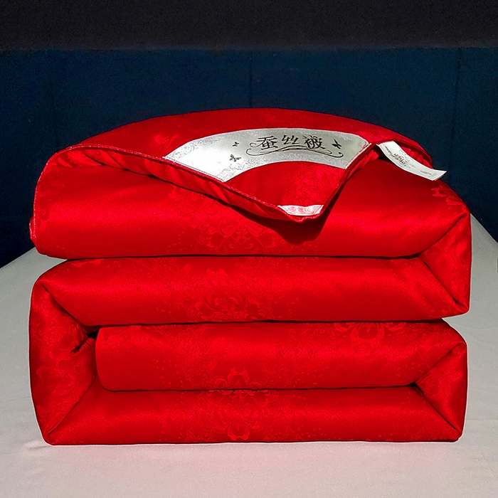 金同成家纺 2025新款蚕丝被保暖被春秋冬季被子学生季婚庆拉链子母被被子被芯 中国红