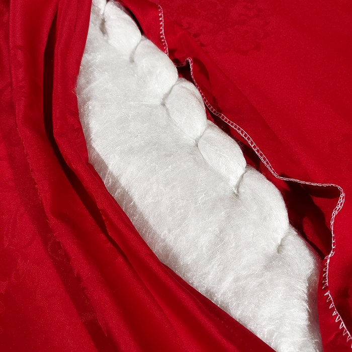 91家纺网 家纺一手货源 找家纺 金同成家纺 2025新款蚕丝被保暖被春秋冬季被子学生季婚庆拉链子母被被子被芯 中国红