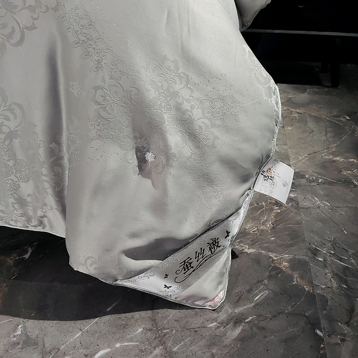 91家纺网 家纺一手货源 找家纺 金同成家纺 2025新款蚕丝被保暖被春秋冬季被子学生季婚庆拉链子母被被子被芯 自由灰