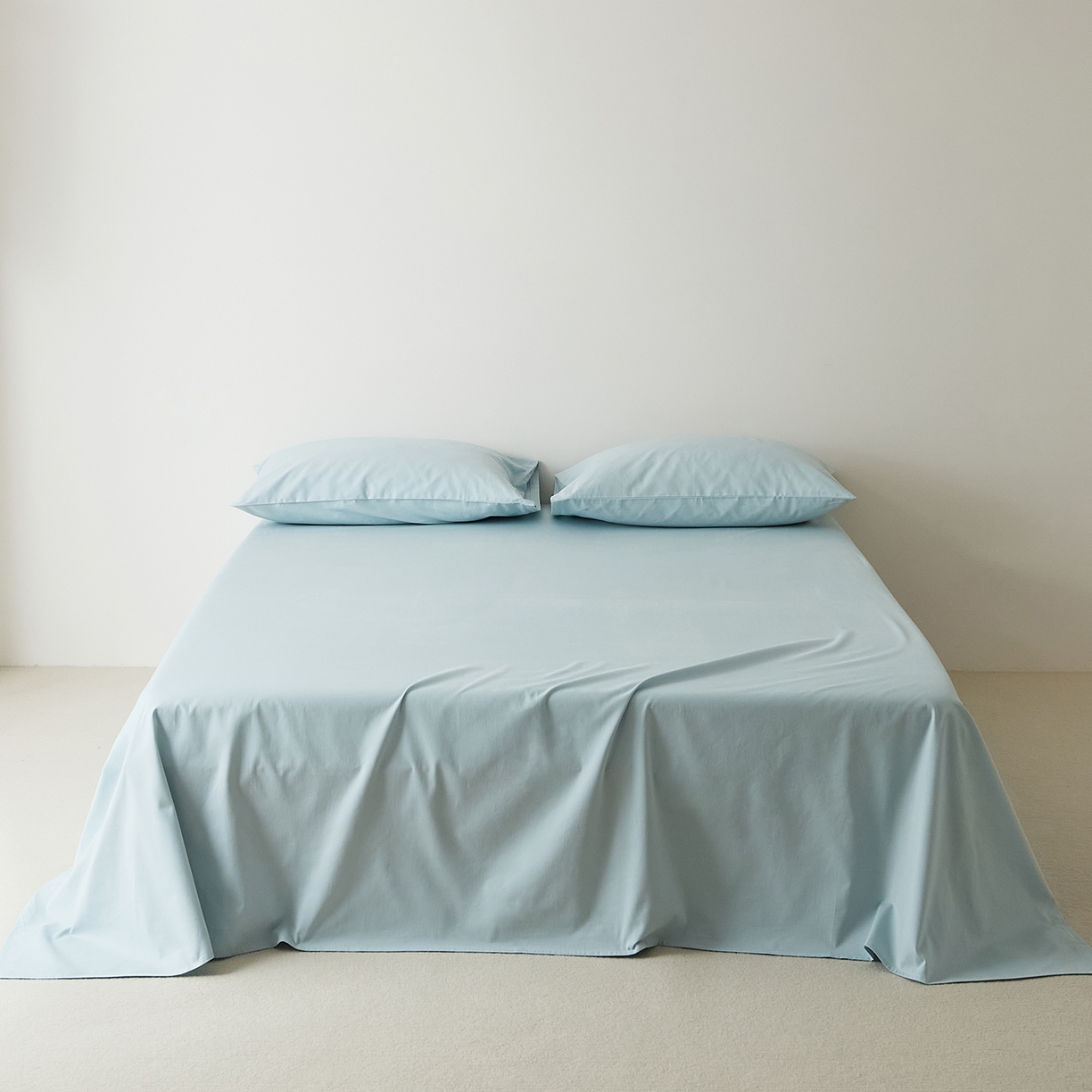 EH家居 2025新款全棉磨毛纯色单床单-云栖系列 海蓝