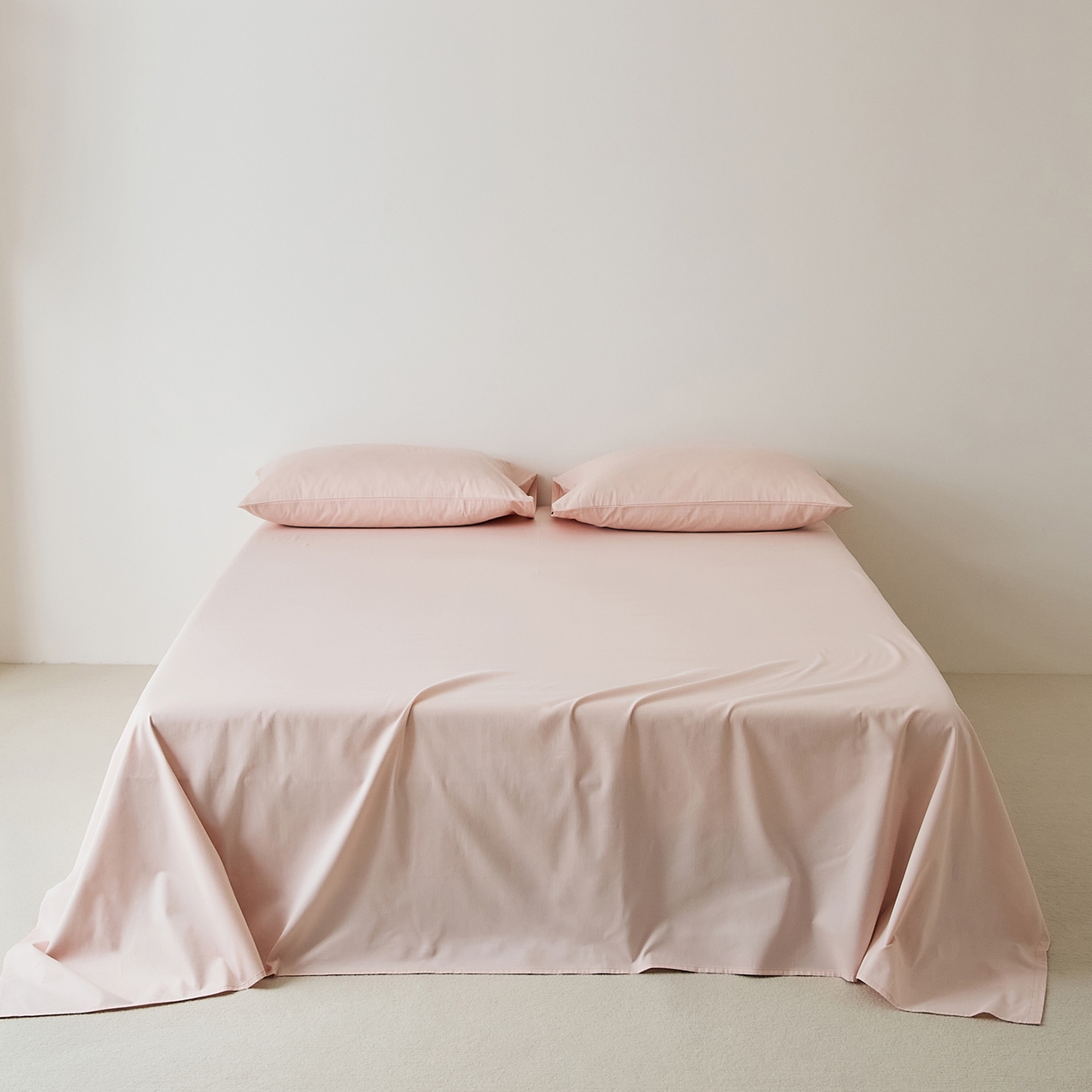 EH家居 2025新款全棉磨毛纯色单床单-云栖系列 莲粉色