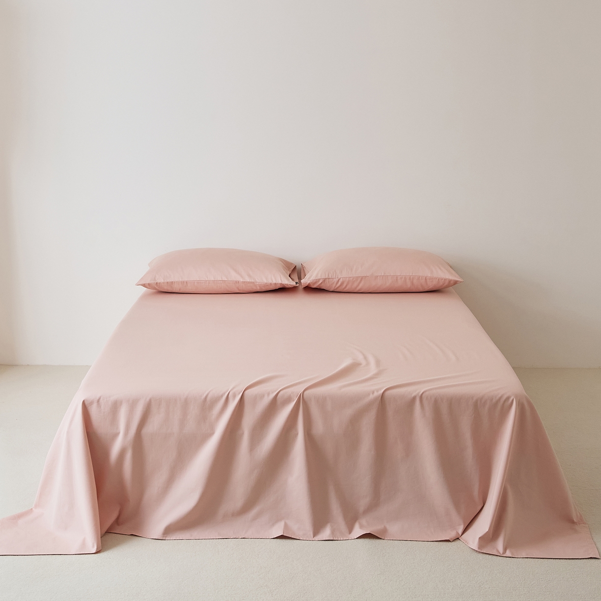 EH家居 2025新款全棉磨毛纯色单床单-云栖系列 水粉