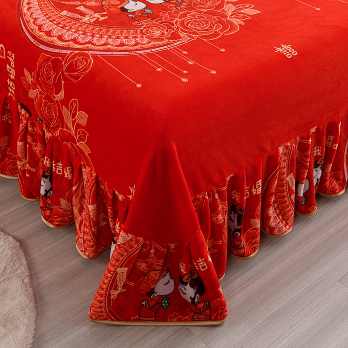 91家纺网 家纺一手货源 找家纺 羽梦2025新款8.5斤牛奶法莱绒金貂法兰绒四件套直播爆款真爱一生