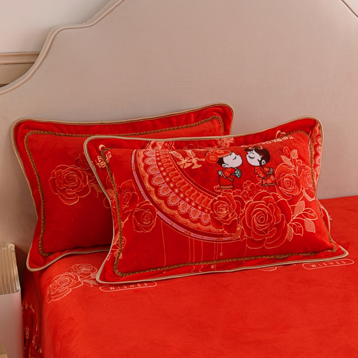 91家纺网 家纺一手货源 找家纺 羽梦2025新款8.5斤牛奶法莱绒金貂法兰绒四件套直播爆款真爱一生