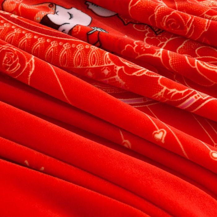 91家纺网 家纺一手货源 找家纺 羽梦2025新款8.5斤牛奶法莱绒金貂法兰绒四件套直播爆款真爱一生