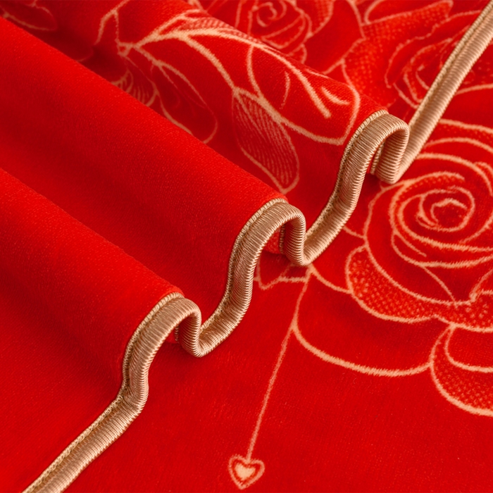 91家纺网 家纺一手货源 找家纺 羽梦2025新款8.5斤牛奶法莱绒金貂法兰绒四件套直播爆款真爱一生