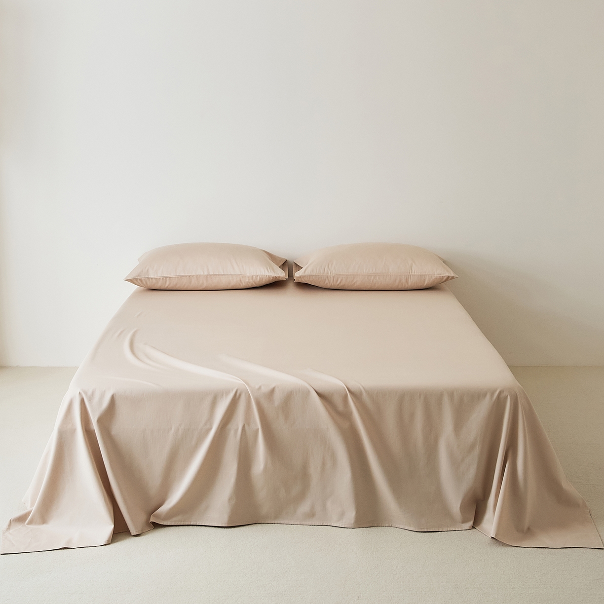 EH家居 2025新款全棉磨毛纯色单床单-云栖系列 西洋灰粉