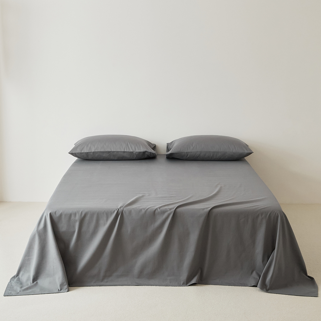 EH家居 2025新款全棉磨毛纯色单床单-云栖系列 银河灰