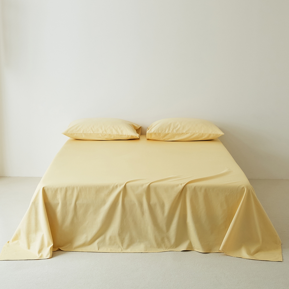 EH家居 2025新款全棉磨毛纯色单床单-云栖系列 樱黄