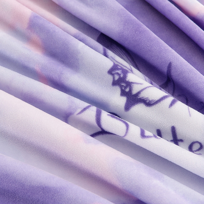 91家纺网 家纺一手货源 找家纺 羽梦2025新款8.5斤牛奶法莱绒金貂法兰绒四件套直播爆款紫韵