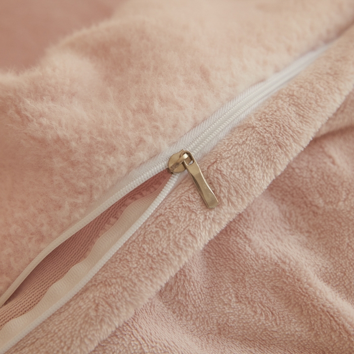 91家纺网 家纺一手货源 找家纺 羽梦家纺 2025新款260克加厚全消光糯米绒阳光绒加厚保暖四件套 糯米绒-粉黛雪