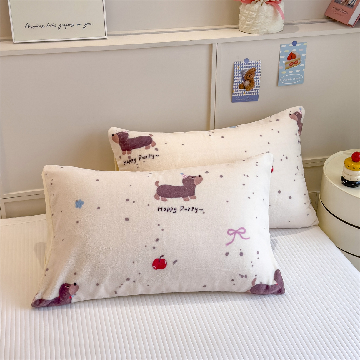 91家纺网 家纺一手货源 找家纺 丝幔家纺 2025新款A类卡通牛奶绒毛毯多功能毯 腊肠狗