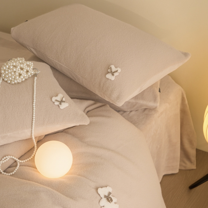 91家纺网 家纺一手货源 找家纺 羽梦家纺 2025新款260克加厚全消光糯米绒阳光绒加厚保暖四件套 糯米绒-卡其