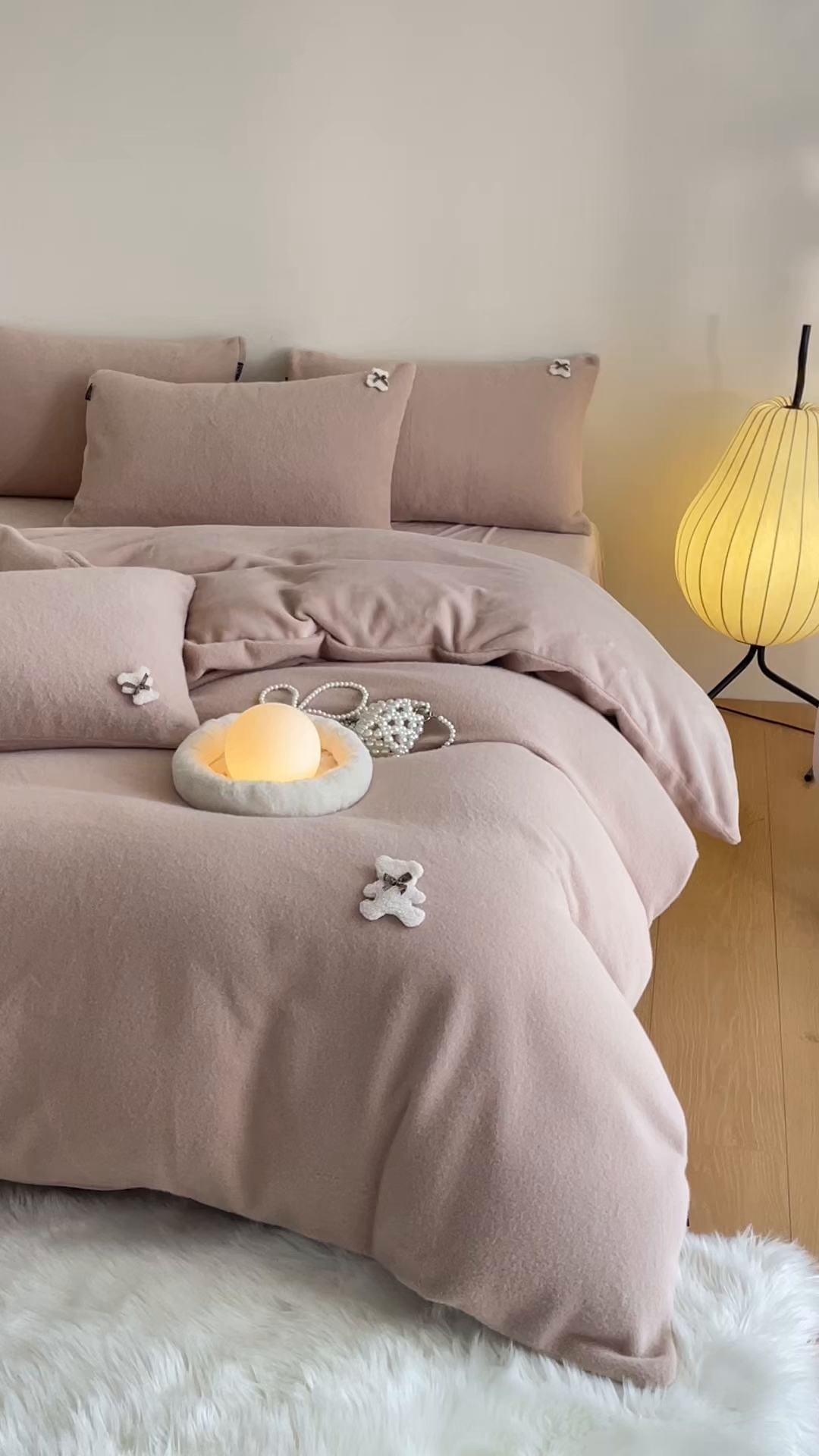 91家纺网 家纺一手货源 找家纺 羽梦家纺 2025新款260克加厚全消光糯米绒阳光绒加厚保暖四件套 糯米绒-卡其