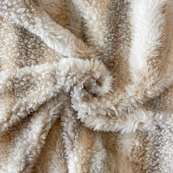 91家纺网 家纺一手货源 找家纺 羽梦家纺 2025新款260克加厚全消光皮草款阳光绒轻奢四件套 托斯卡纳-暗灰