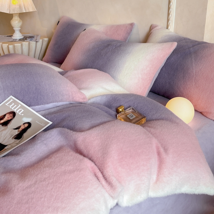 91家纺网 家纺一手货源 找家纺 （总）羽梦家纺 2025新款260克加厚全消光云朵绒阳光绒加厚保暖四件套