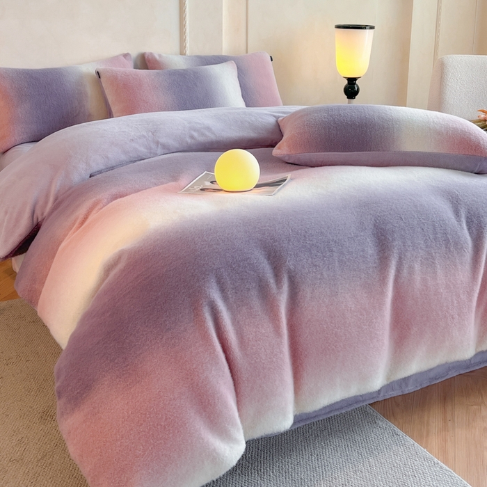 91家纺网 家纺一手货源 找家纺 （总）羽梦家纺 2025新款260克加厚全消光云朵绒阳光绒加厚保暖四件套