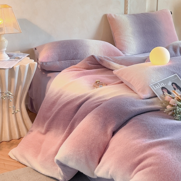 91家纺网 家纺一手货源 找家纺 （总）羽梦家纺 2025新款260克加厚全消光云朵绒阳光绒加厚保暖四件套