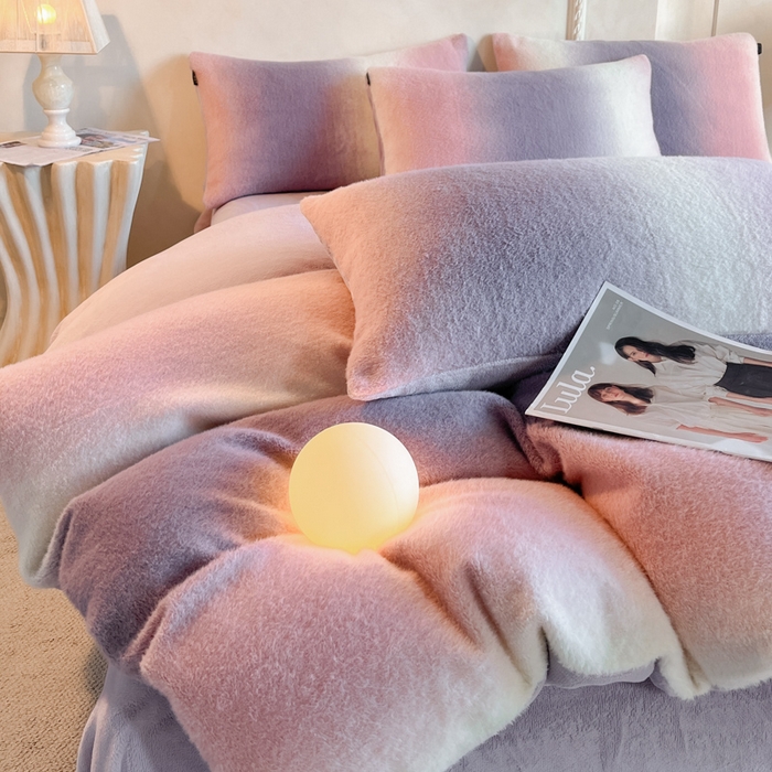 91家纺网 家纺一手货源 找家纺 （总）羽梦家纺 2025新款260克加厚全消光云朵绒阳光绒加厚保暖四件套