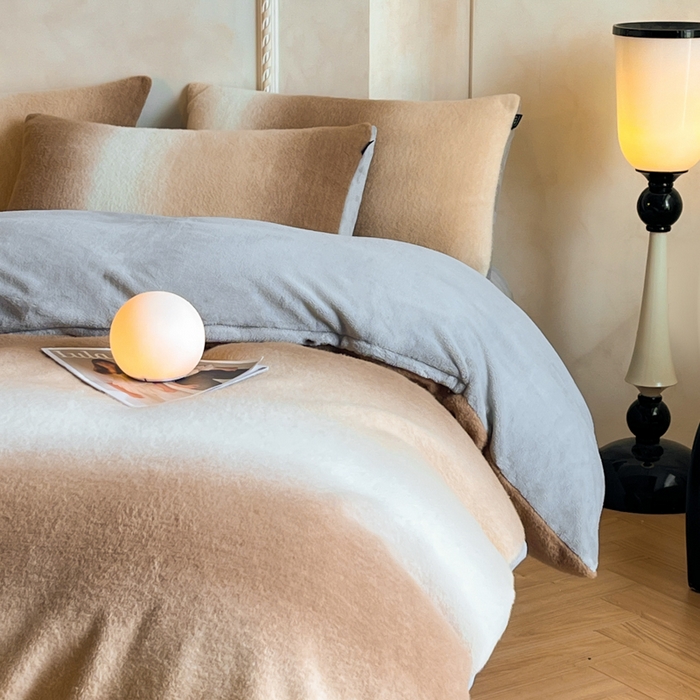 91家纺网 家纺一手货源 找家纺 羽梦家纺 2025新款260克加厚全消光云朵绒阳光绒加厚保暖四件套 棉花糖-玛奇朵