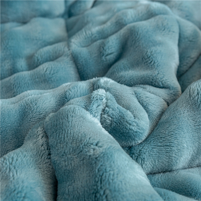 91家纺网 家纺一手货源 找家纺 正邦家纺 2025新款泡泡绒床褥床垫 湖蓝