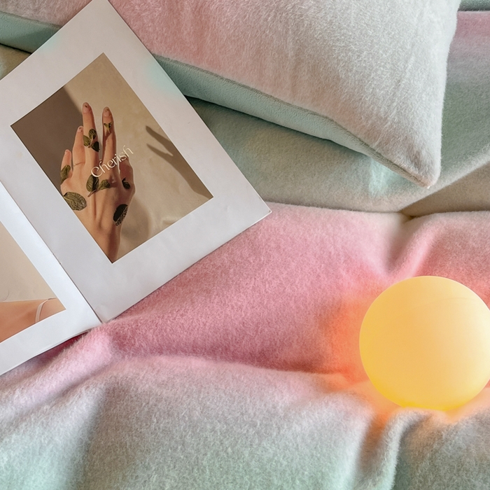 91家纺网 家纺一手货源 找家纺 羽梦家纺 2025新款260克加厚全消光云朵绒阳光绒加厚保暖四件套 棉花糖-泡芙粉