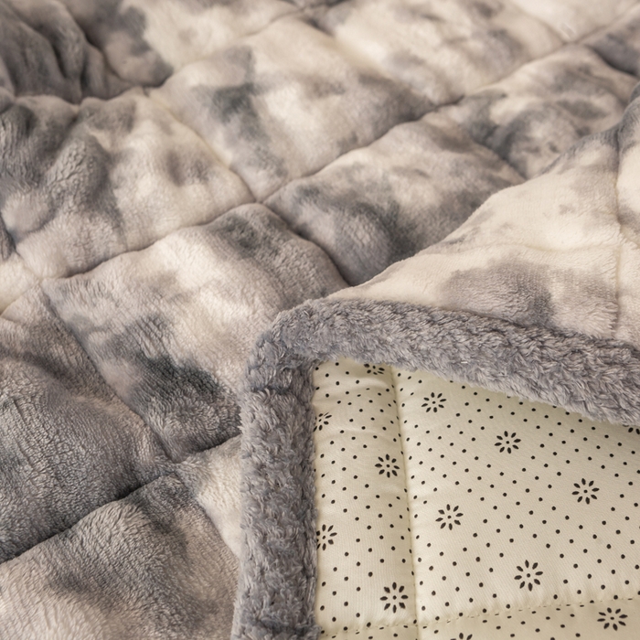 91家纺网 家纺一手货源 找家纺 正邦家纺 2025新款泡泡绒床褥床垫 渐变灰