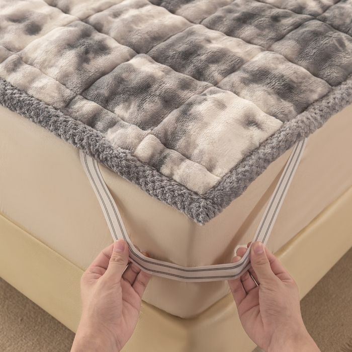 91家纺网 家纺一手货源 找家纺 正邦家纺 2025新款泡泡绒床褥床垫 渐变灰