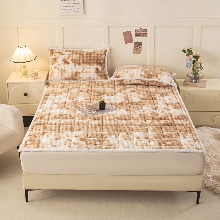 正邦家纺 2025新款泡泡绒床褥床垫 渐变咖