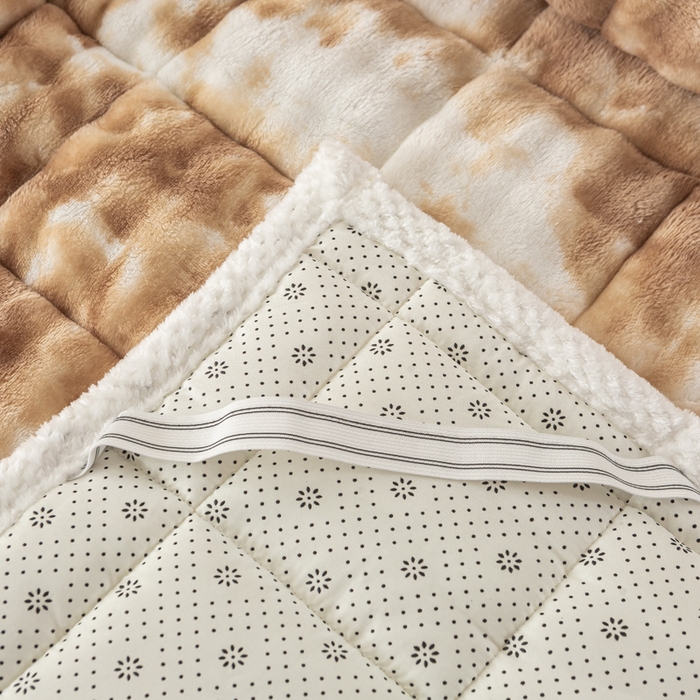 91家纺网 家纺一手货源 找家纺 正邦家纺 2025新款泡泡绒床褥床垫 渐变咖