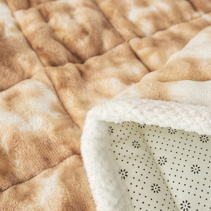 91家纺网 家纺一手货源 找家纺 正邦家纺 2025新款泡泡绒床褥床垫 渐变咖