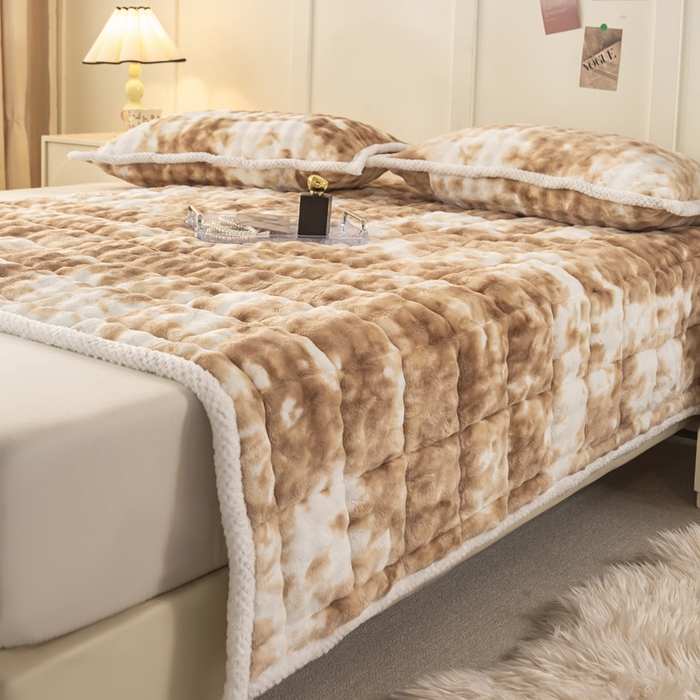 91家纺网 家纺一手货源 找家纺 正邦家纺 2025新款泡泡绒床褥床垫 渐变咖