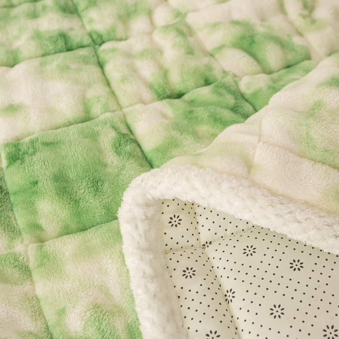 91家纺网 家纺一手货源 找家纺 正邦家纺 2025新款泡泡绒床褥床垫 渐变绿